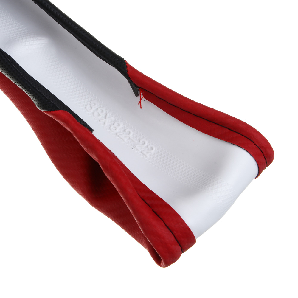 ЕРМАК Оплетка руля, Карбон - В, черная с красными вставками, + красный, размер М, полиуретан(PU) - #4