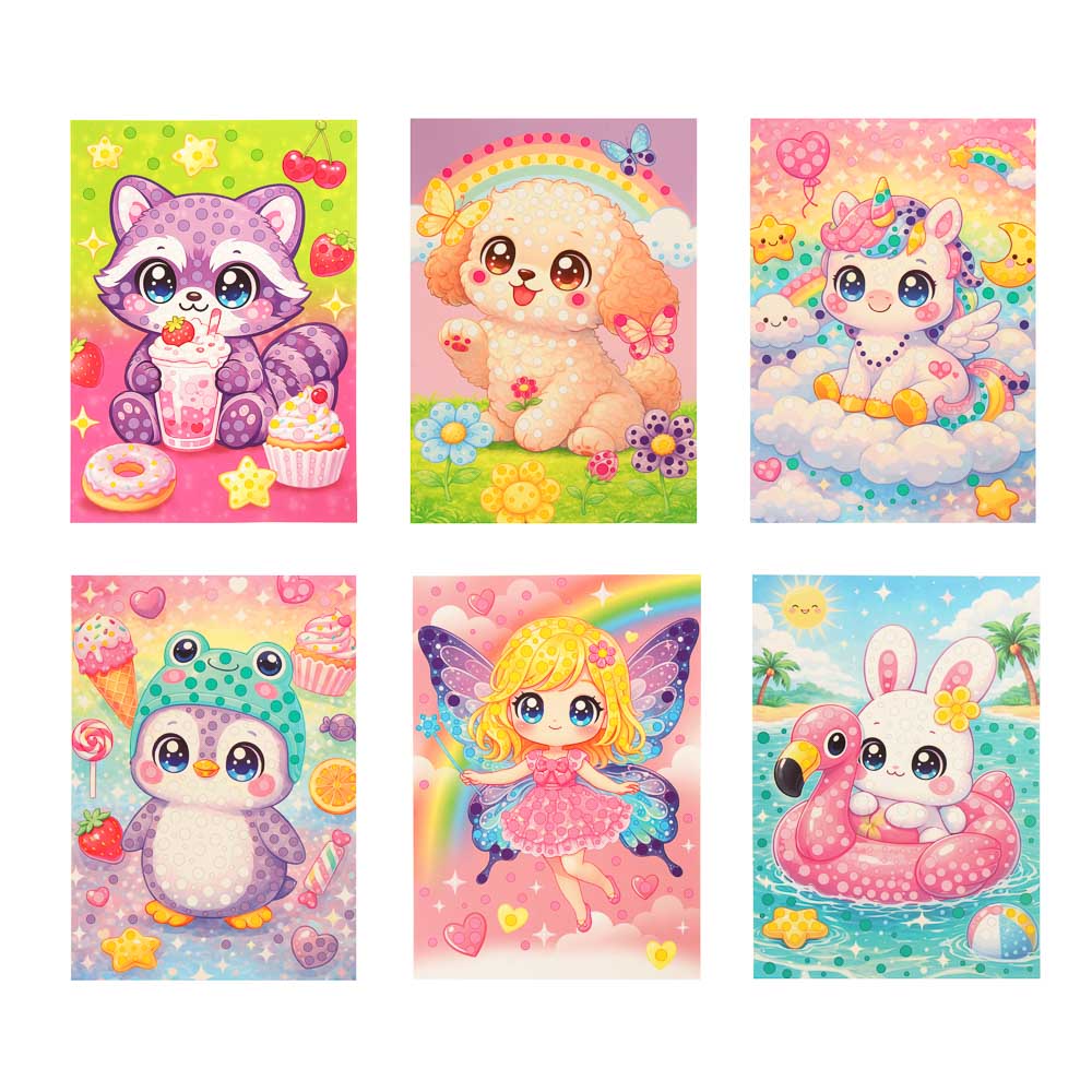 ХОББИХИТ Аппликация жемчужными стразами, пластик, картон, 22х33см, 3-6 дизайнов - #2