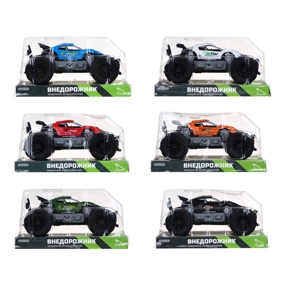 ИГРОЛЕНД Машинка Внедорожник, инерция, 18х10,5х10 см, 6 дизайнов - #3