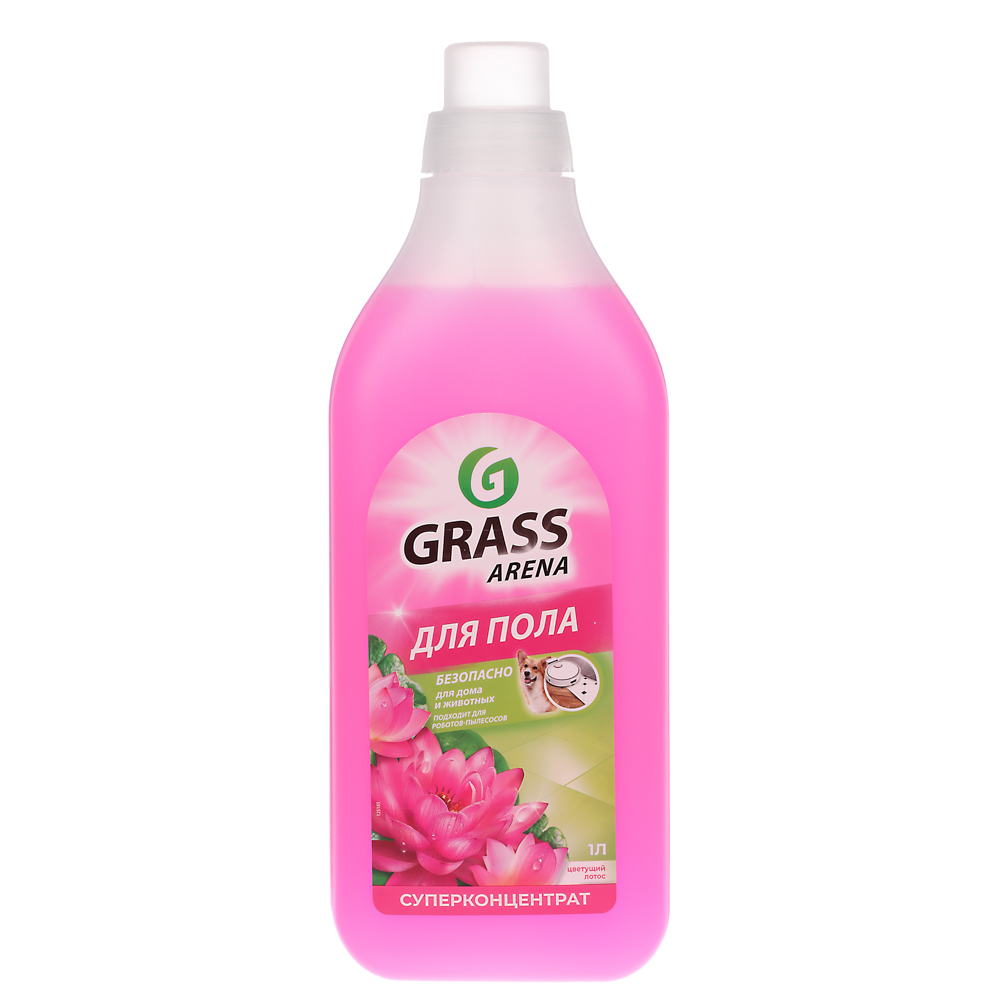 Средство для мытья пола GRASS ARENA с полирующим эффектом, цветущий лотос, п/б, 1л - #1