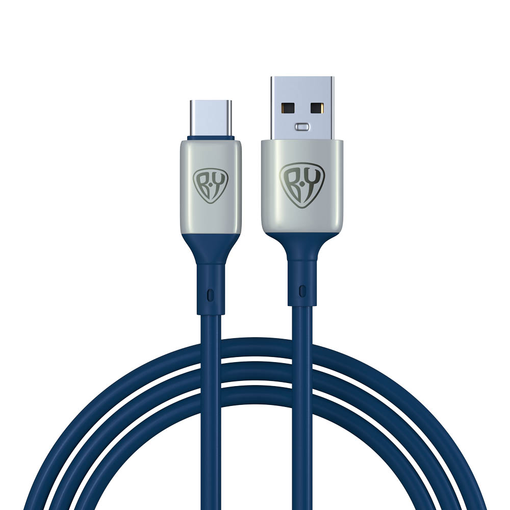 BY Кабель для зарядки Space Cable Pro Type-C, 1м, Быстрая зарядка QC3.0, штекер металл, синий - #1