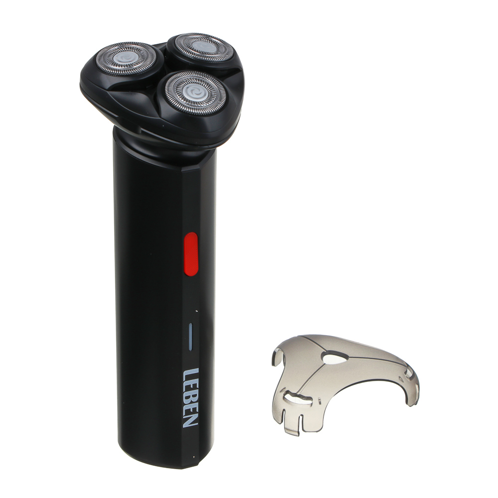 LEBEN Бритва, 600мА/ч, 80 мин работы, 1,5ч зарядка, индикатор, плавающие лезвия, софт тач покрытие - #5