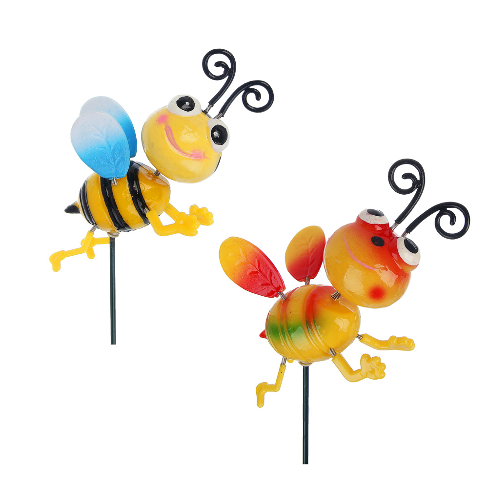 Фигурка на стержне "Пчела" тм INBLOOM, 13х10х60см, пластик, металл - #1
