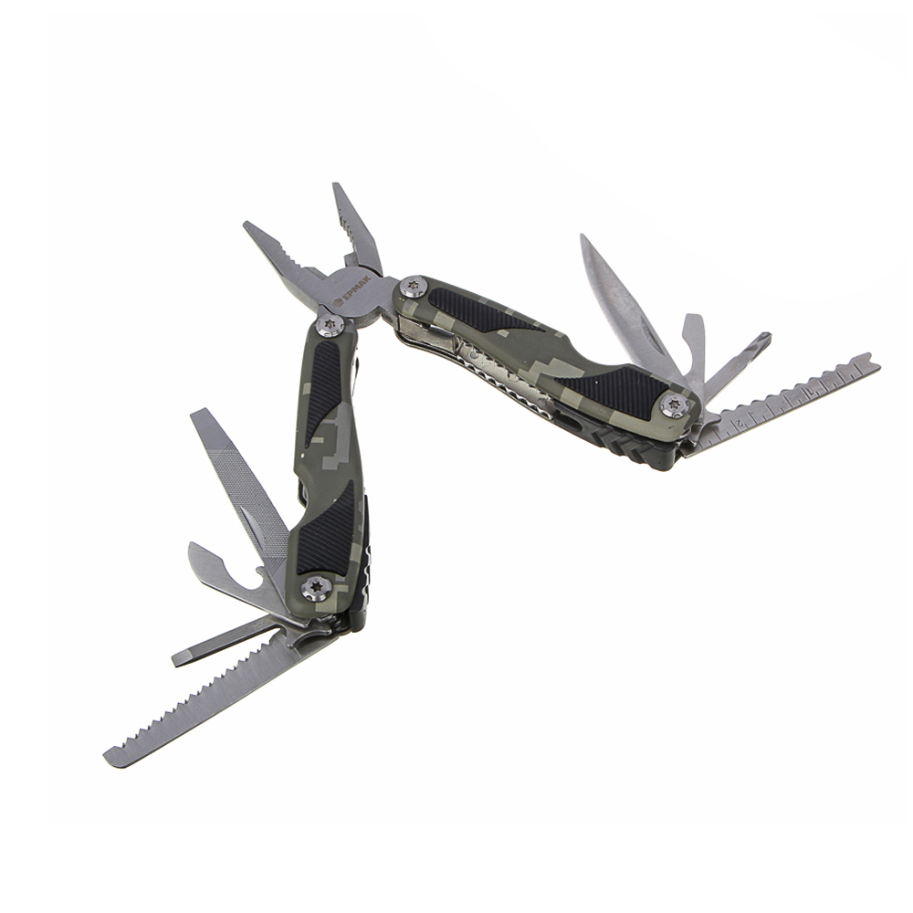 Мультитул многофункциональный тм ЕРМАК, 15 функций, нерж. Сталь, 15 см - #1