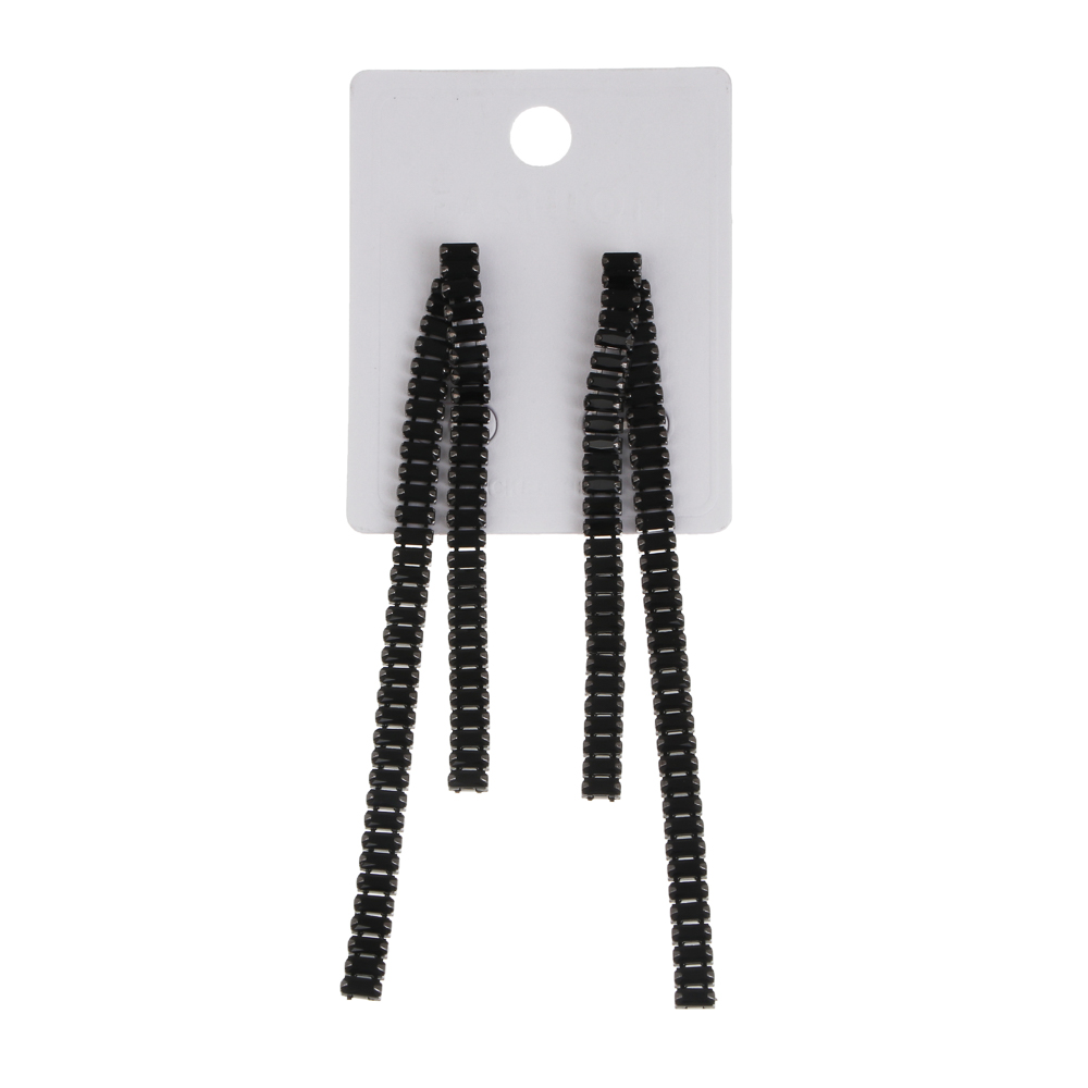 Серьги, медь, цирконий, 2 дизайна, БЖ25-2 - #6