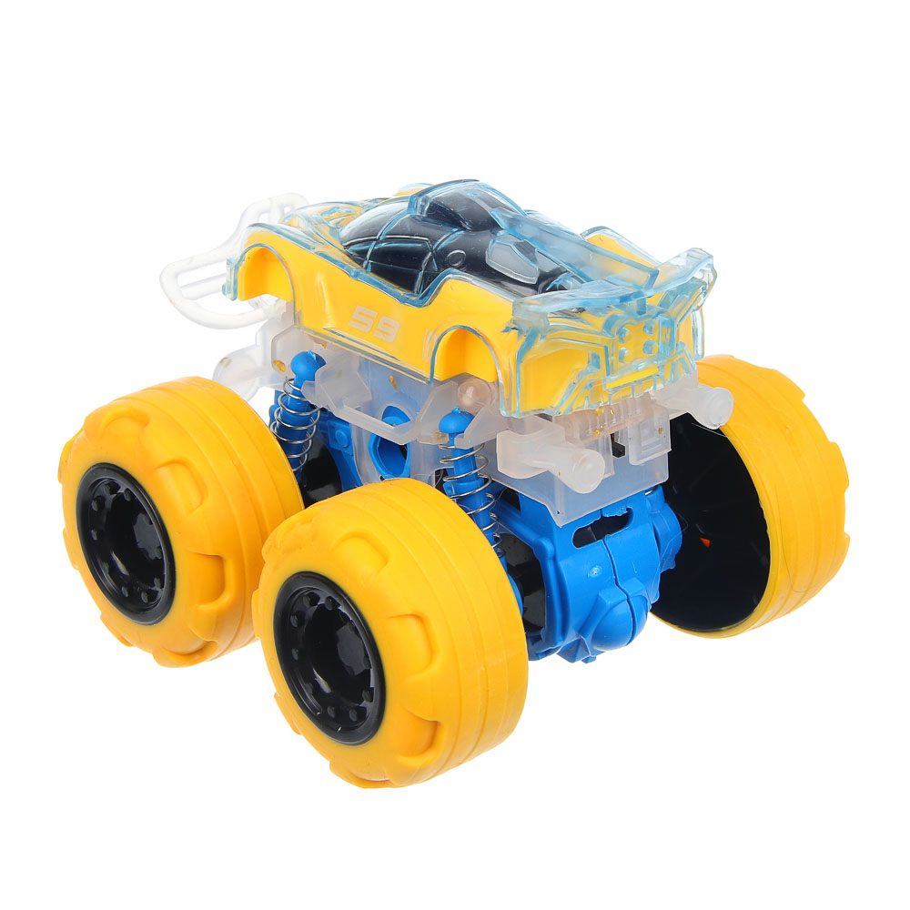 ИГРОЛЕНД Машина "Супертрюк", инерция, свет, вращение, 3хLR44, ABS, TPR, 10х8х9см, 4 дизайна - #6