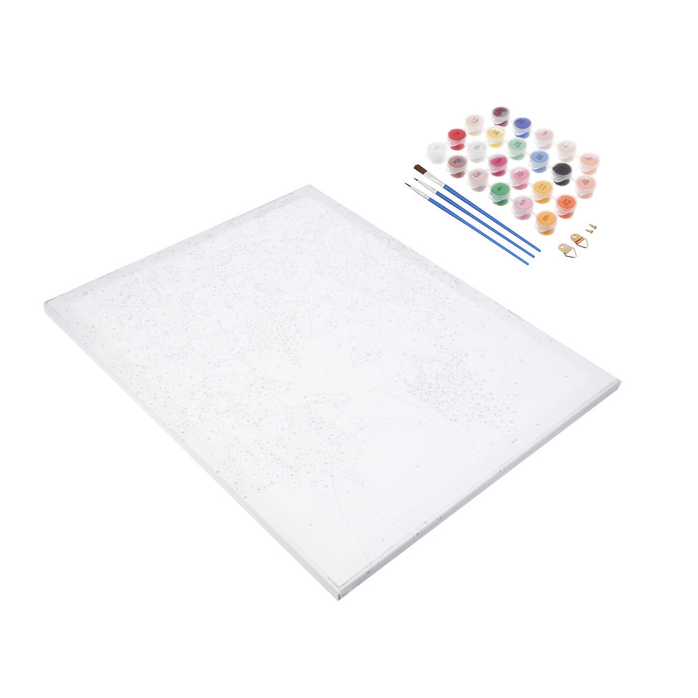 ХОББИХИТ Картина по номерам, комплект (основа, акриловые краски, кисть), 50х40см, 6 дизайнов - #3