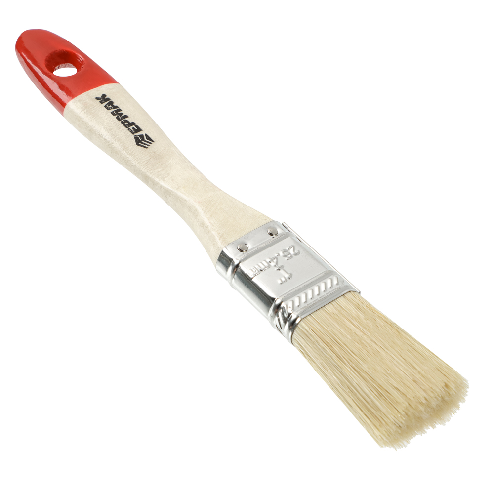 ЕРМАК/HEADMAN Кисть малярная плоская "Евро" нат. щетина 1" (25мм) - #2
