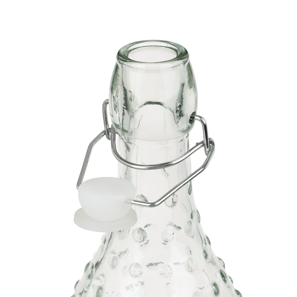 Бутылка для воды с пробкой 8x30см 1000мл, стекло, пластик - #2