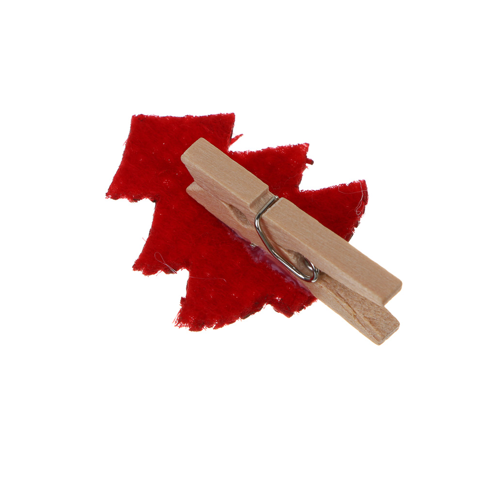 СНОУ БУМ Сувенир Украшение декоративное, прищепки 12х14см, дерево, 2 вида - #5