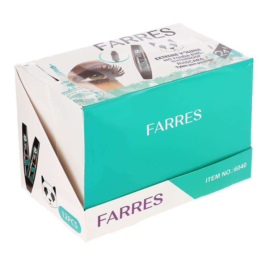 Тушь для ресниц водостойкая "Extreme Volume" с эффектом "NO PANDA EYES" тм Farres 13,1 мл - #6