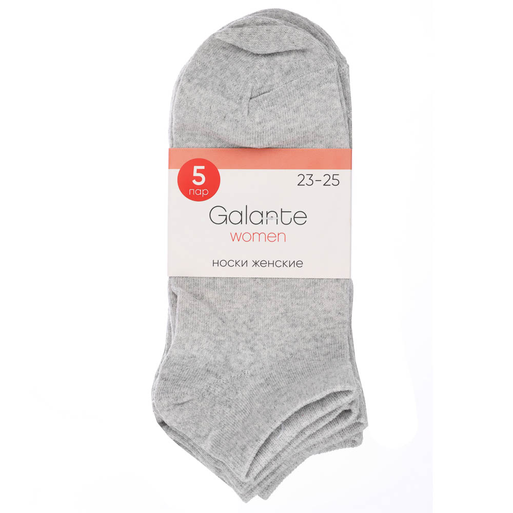 Набор носков 5 пар, укороченные, GALANTE, р. 27-29, 80% хлопок, 17% п/а, 3% эластан, цвета в ас-те - #6