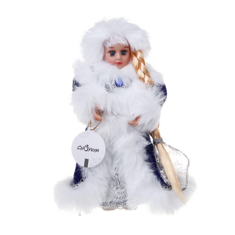 СНОУ БУМ Снегурочка 32 см, синий, PVC, полиэстер - #6