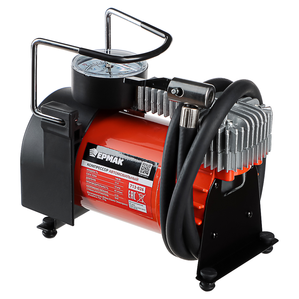 ЕРМАК Компрессор автомобильный, штекер прикур, в сумке, 12V, 140W, 45 л/мин, металл - #1