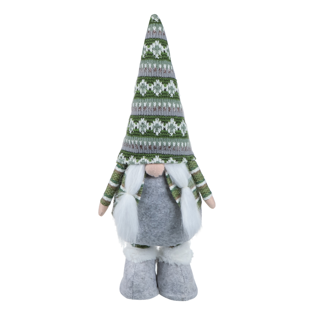 СНОУ БУМ Фигура декоративная "Гном" с выдвижными ногами 50,5-77 см, полиэстер, 2 дизайна - #2