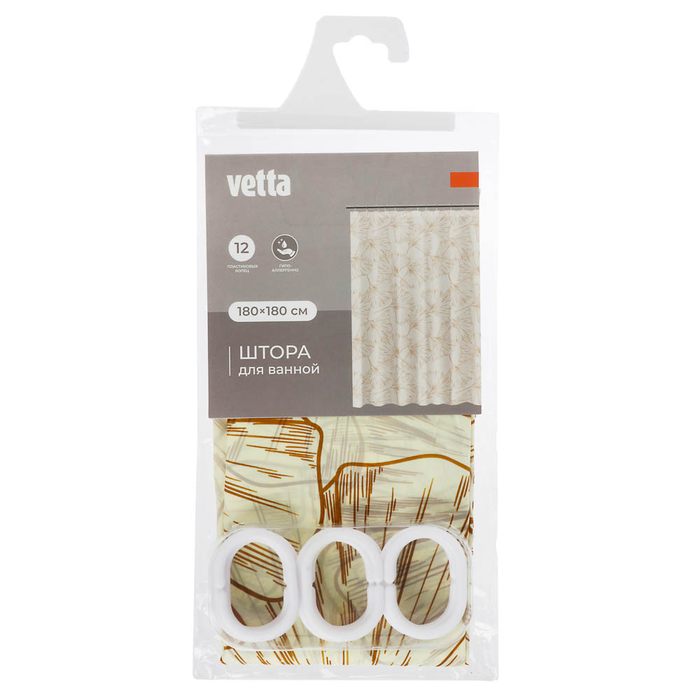 Шторка для ванной тм VETTA Марсельеза, ПЕВА 22 г/м2, 180x180см, 4 дизайна - #4