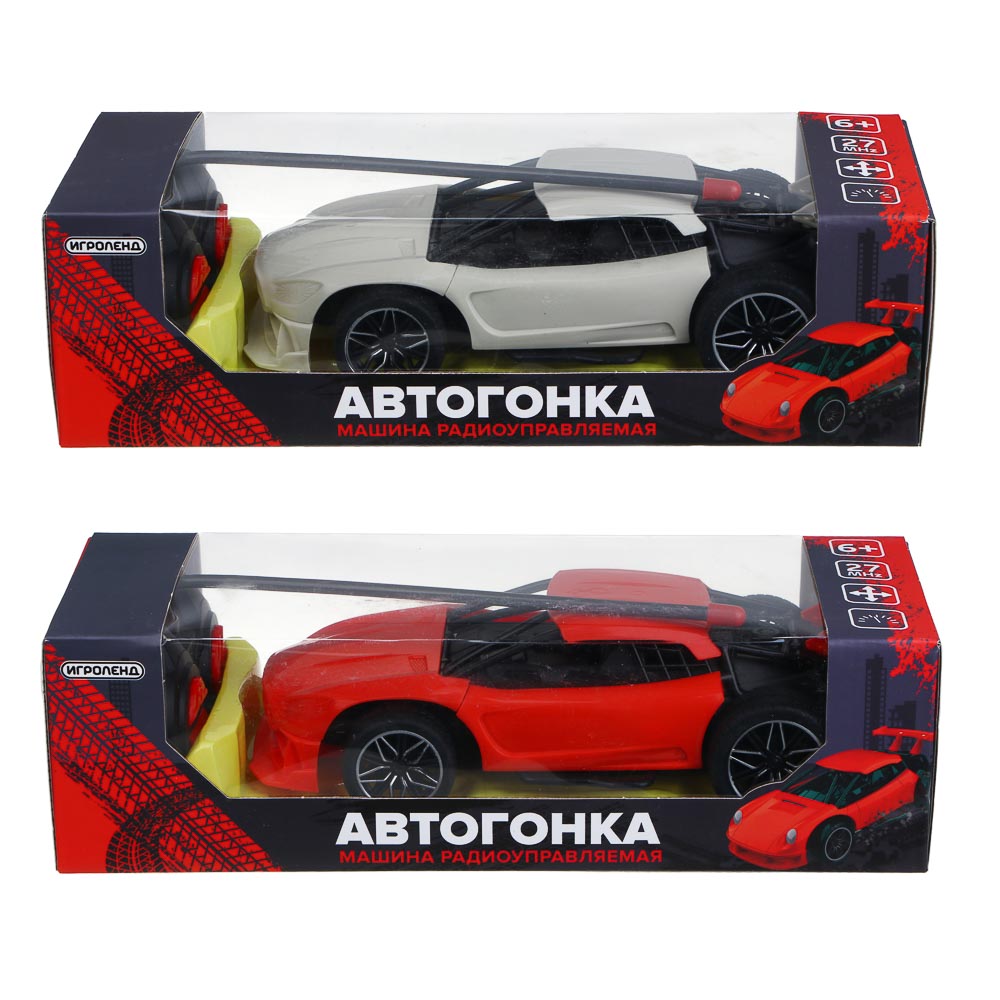 ИГРОЛЕНД Машина на радиоуправлении "Автогонка", 4-кан.пульт, 5АА, ABS, PP, TPA, 26х9,7х7,4см, 2диз - #3
