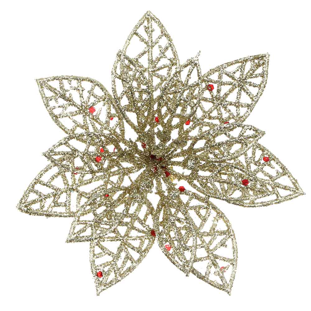 СНОУ БУМ Цветы на проволоке 10x10 см 3шт - #2