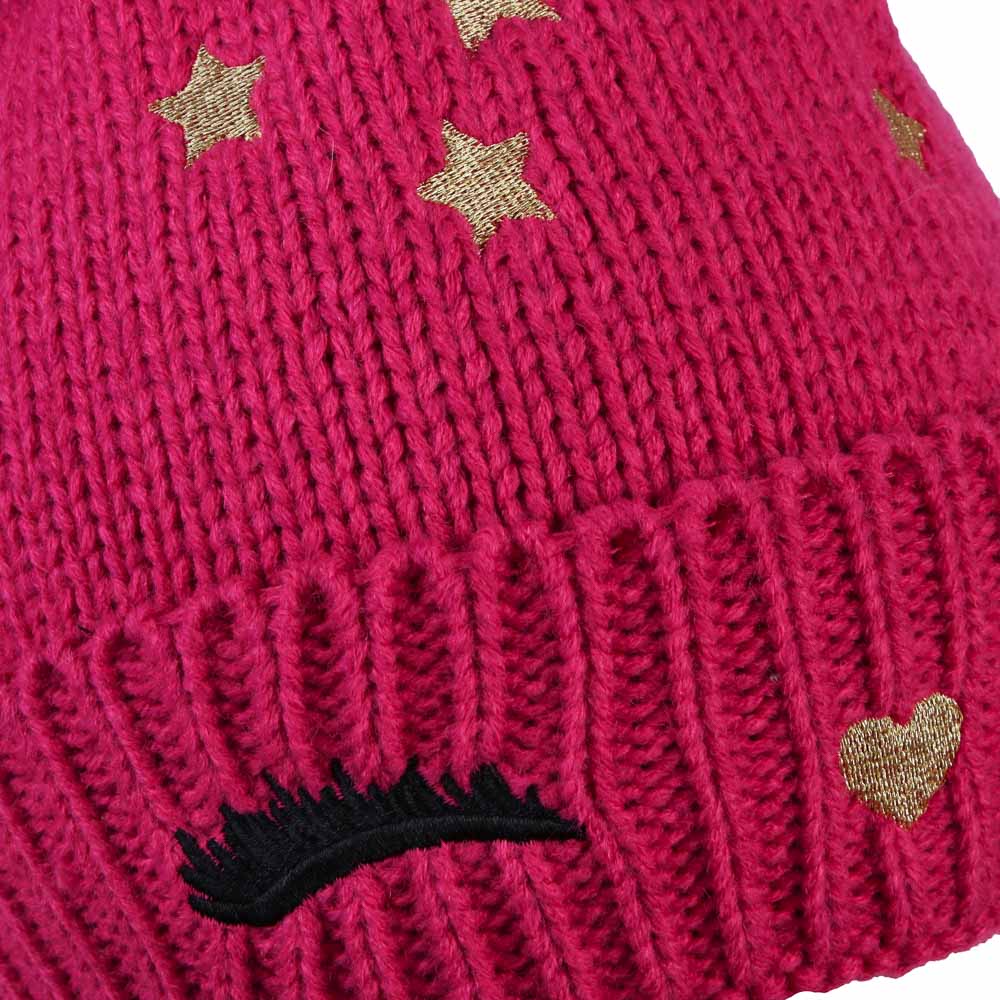 GALANTE Шапка бини детская на подкладе с вышивкой, р-р 52-54 , 3 цвета, СЗШ24-25 - #9