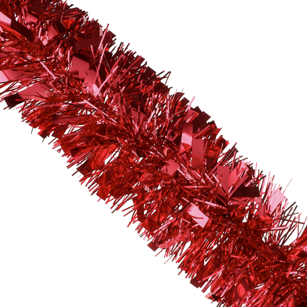 СНОУ БУМ Мишура 10x200см, ПЭТ, красная, 26-329 - #1