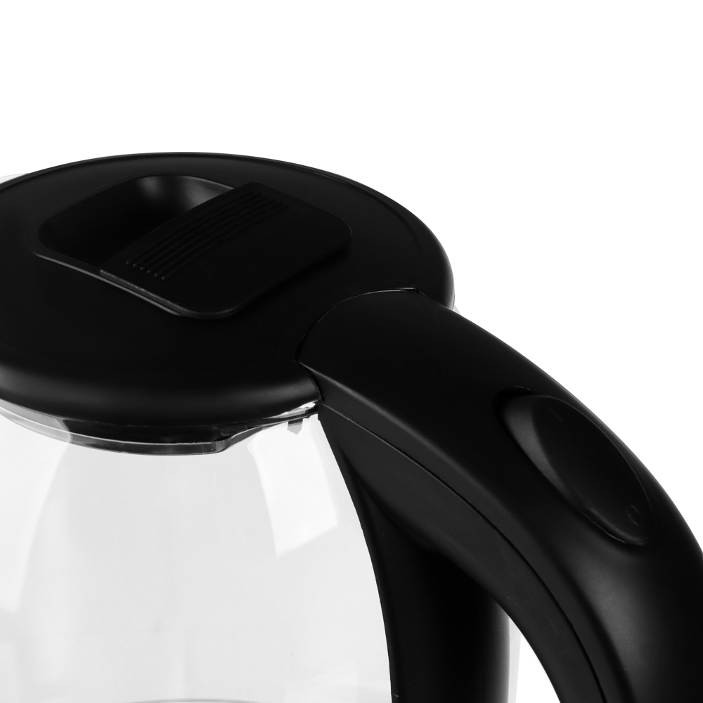 Чайник электрический, 1,8 л, 1500 Вт, стекло, черный (с индикатором включения) - #9