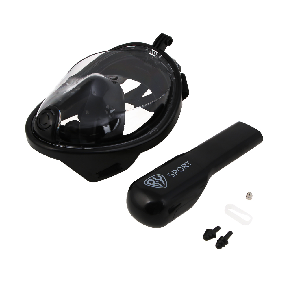 SILAPRO Маска для снорклинга с держателем для экшен-камеры и защитой от запотевания, РС, силикон - #5