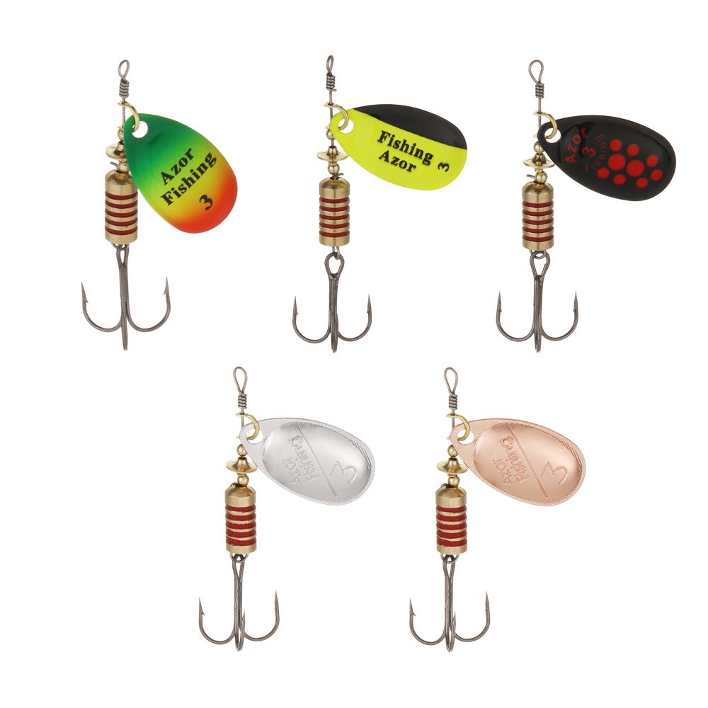 Блесна вращающаяся "Комета" тм AZOR FISHING, №3, 6 гр, 5 цветов - #1