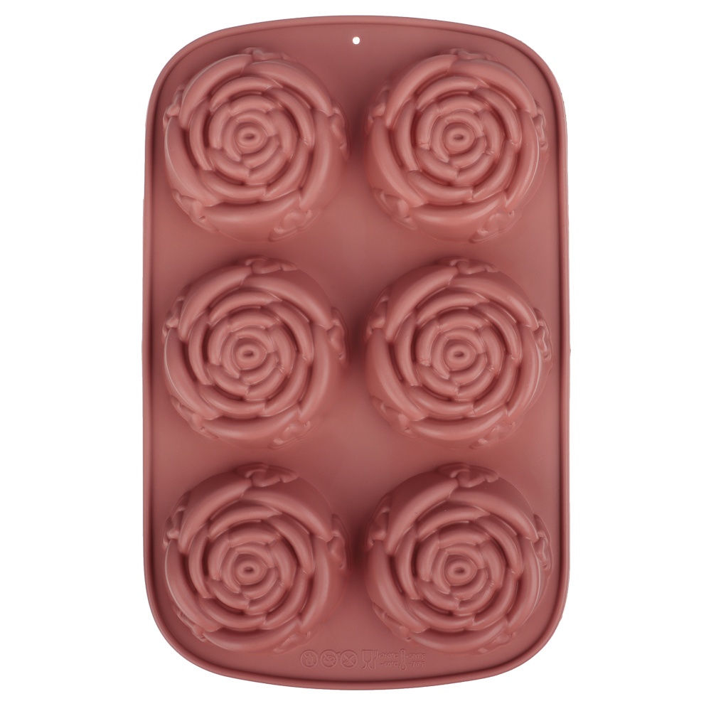 Форма для выпечки VETTA Розы, 28x18x3 см, силикон - #4