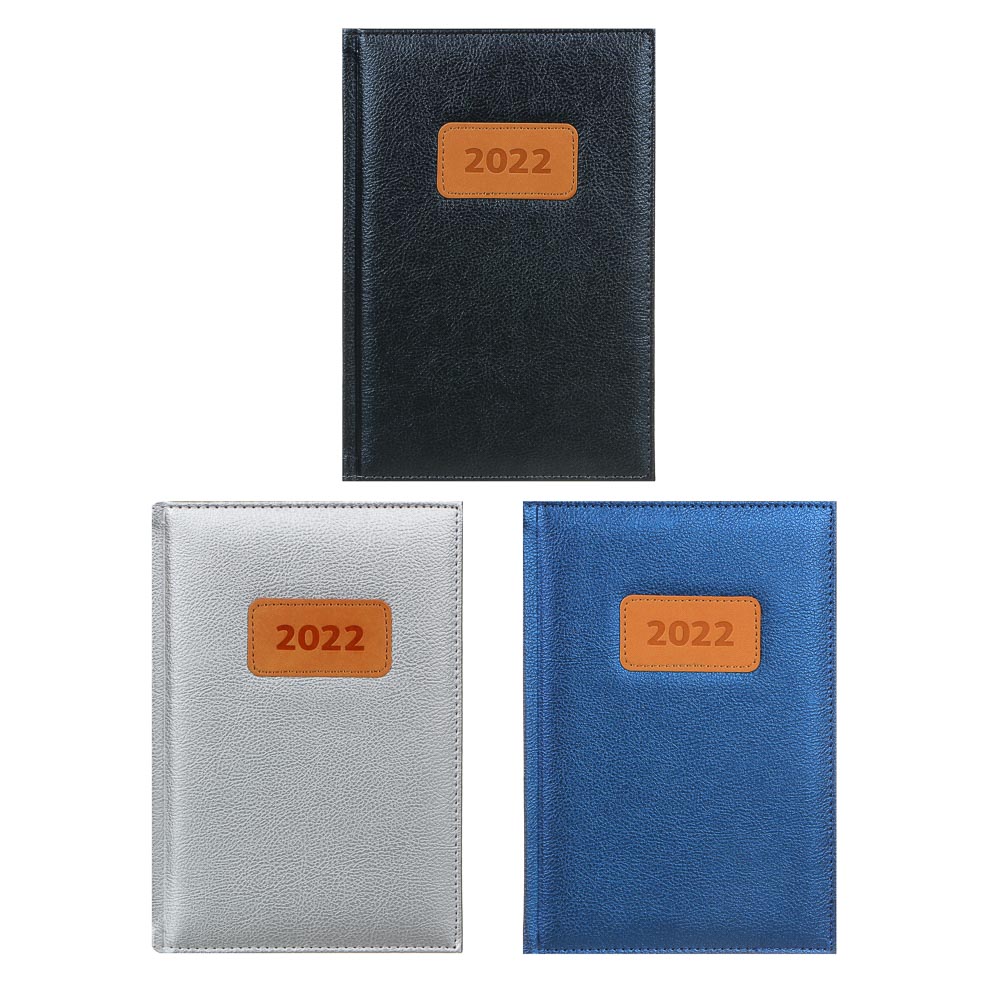 Ежедневник на 2022 "Софт" А5,352стр, твердая обл.с поролоном, аппликация, 3 цвета, ПУ, в плёнке - #1