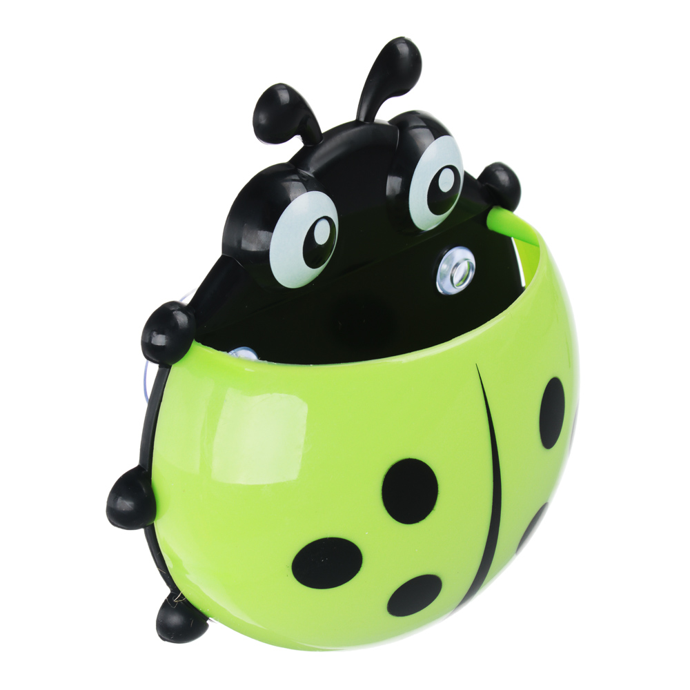 VETTA Держатель для зубных щеток и пасты на присосках "Божья коровка" пластик, 13,5х14см, 4 цвета - #2