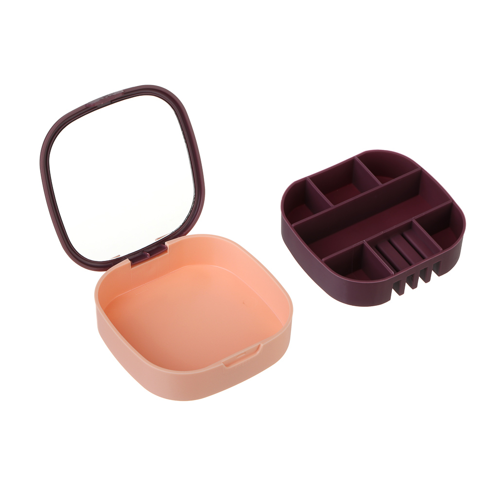 Шкатулка для украшений, 10x10x3 см, пластик, 2 цвета - #5