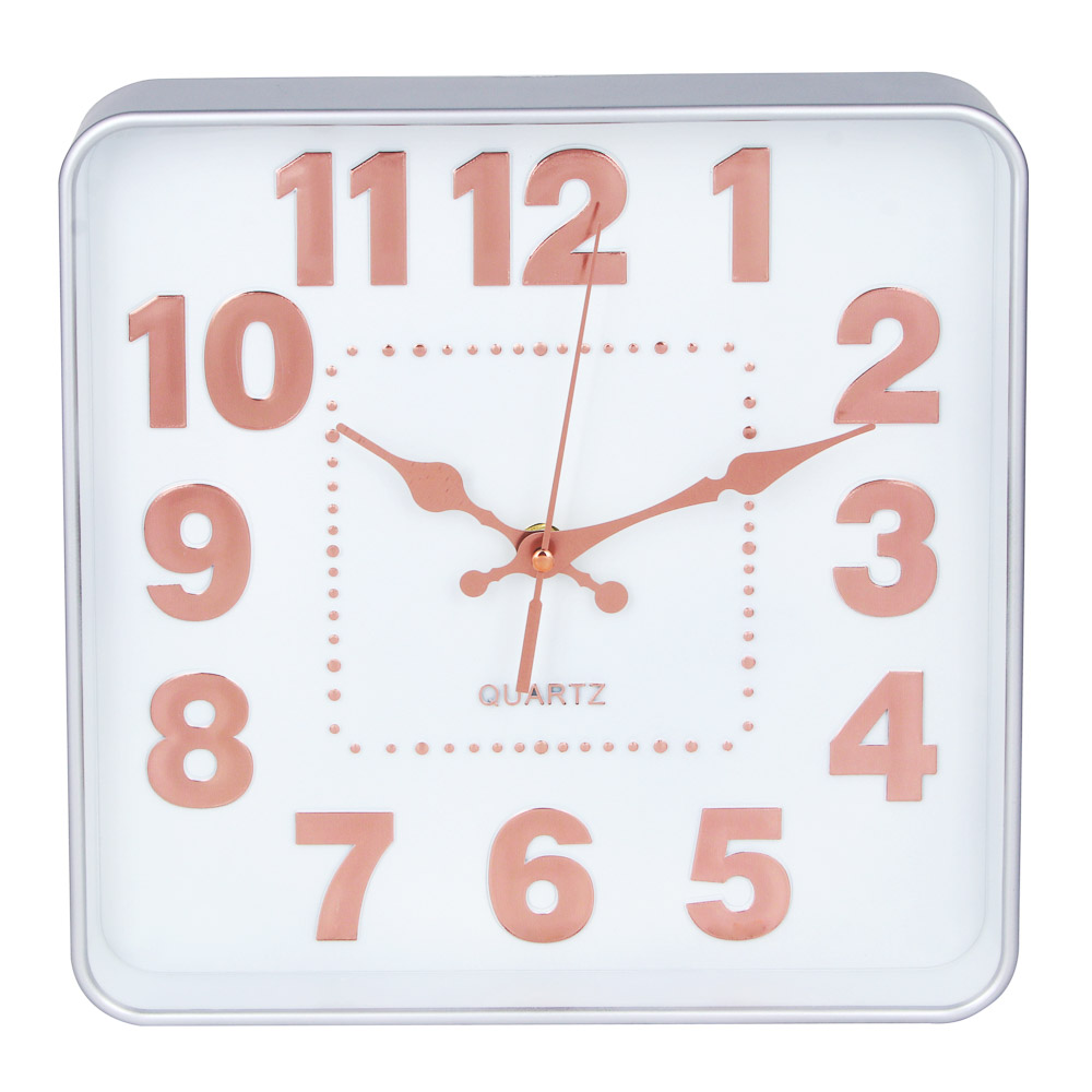 LADECOR CHRONO Часы настенные квадратные, пластик, 25x25x4см, 1xAA, арт.06-5 - #1