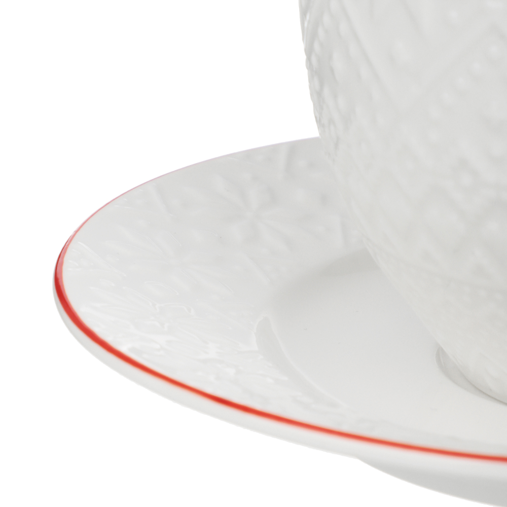 MILLIMI Чайная пара, 240мл, красная отводка, 2 предмета - #5