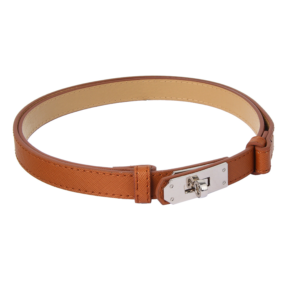 ЮL Ремень женский с поворотной пряжкой, ПУ, металл, ширина 1,8см, длина 100 см, 2 цвета, РЖ25-02 - #3