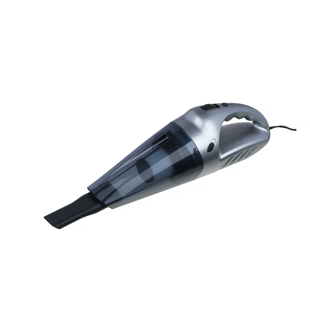 ЕРМАК Пылесос автомобильный 150Вт, 3 насадки, 3800Pa, серый - #1