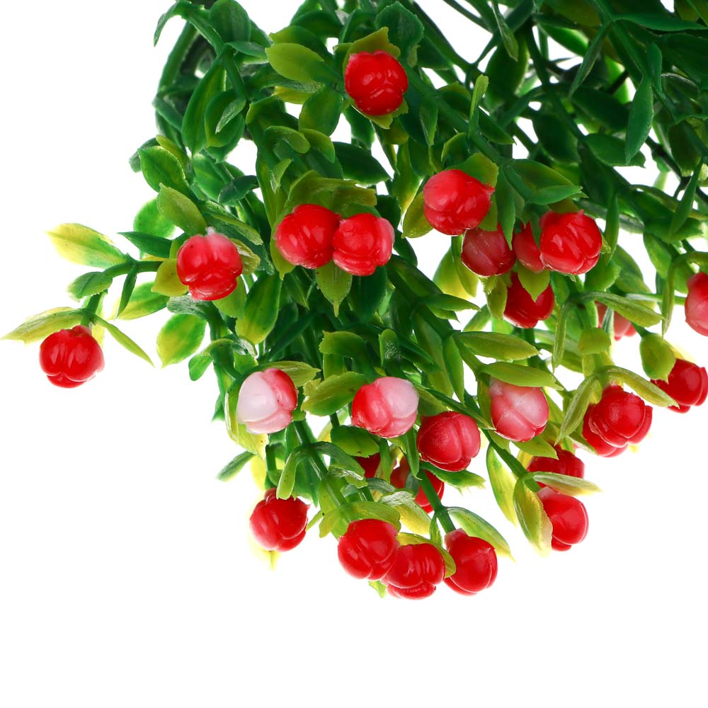 LADECOR Букет искусственных цветов с ягодами, 21 см, пластик, 2 цвета - #3