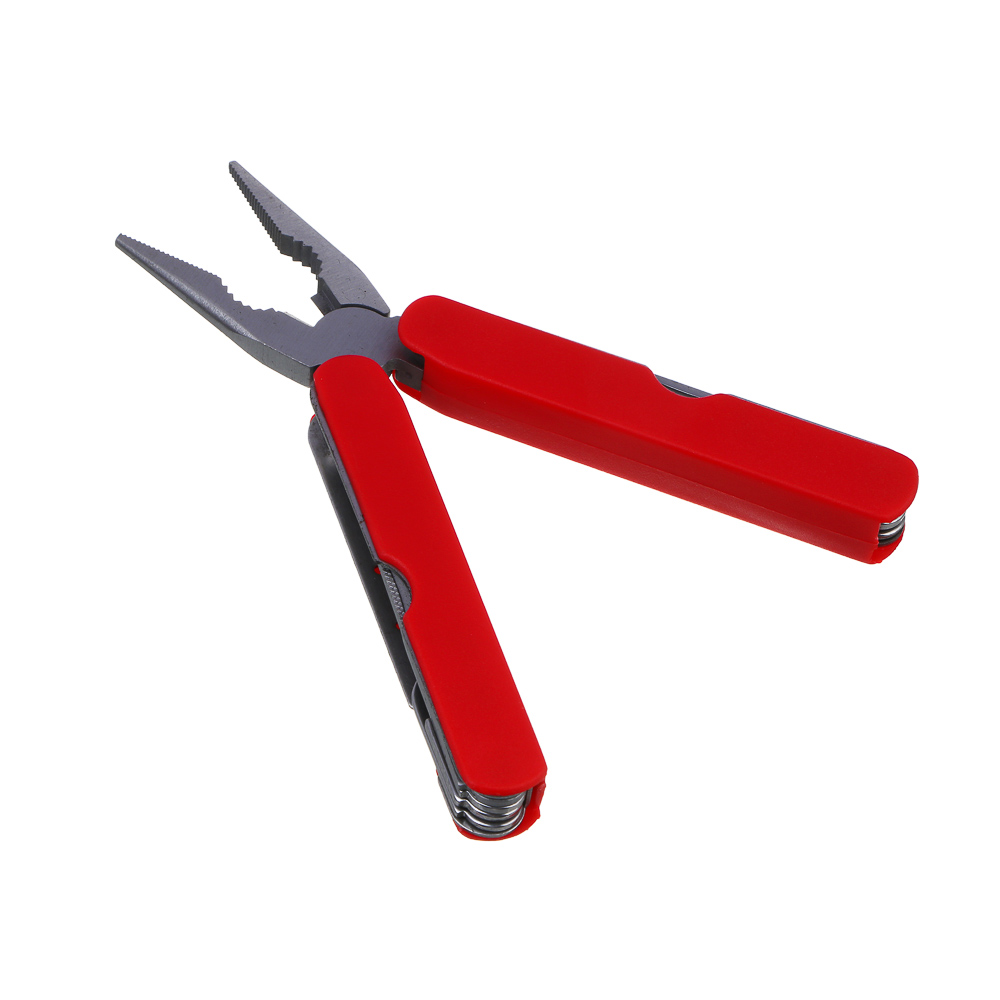 Мультитул многофункциональный тм ЕРМАК, 11 функций, нержавеющая сталь, 10 см, красн. - #3