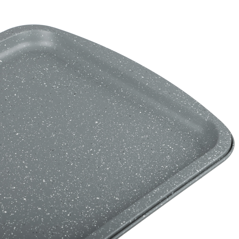 SATOSHI Буко Противень плоский, 36,5х27х1,7см, угл.сталь, антипригарное покрытие "Мрамор" - #2