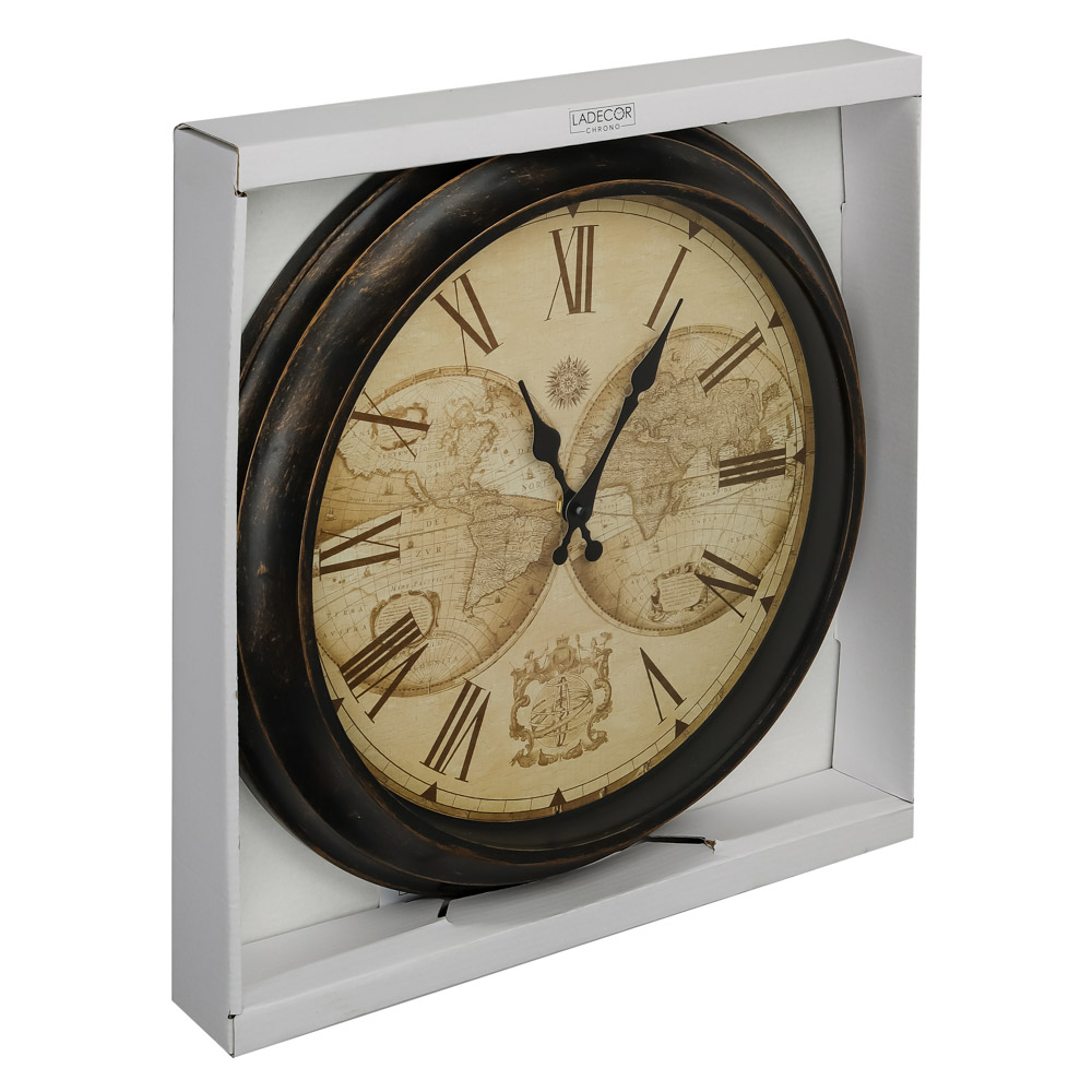 Часы настенные Ladecor chrono, коричневые - #3