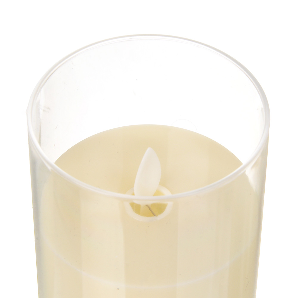 СНОУ БУМ Набор 3шт,светильник дек.LED в виде свечи, 7,8х10/12,5/15см,PP,PS,3хAАА,эффект движ.пламени - #3