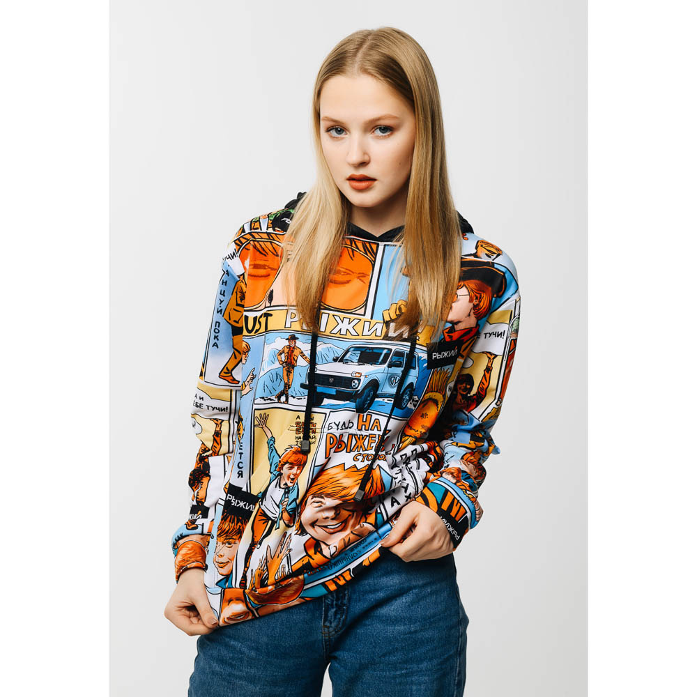 Джемпер для взрослых "Комиксы Рыжий", размер 3XL, футер (100% полиэстер) - #4