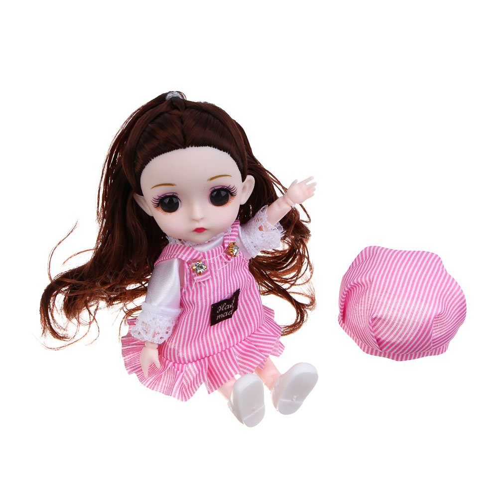 ИГРОЛЕНД Кукла шарнирная с чудными глазами, 15 см, в ПВХ боксе, PVC, PP, 6,5х10х30 см, 4 дизайна - #7