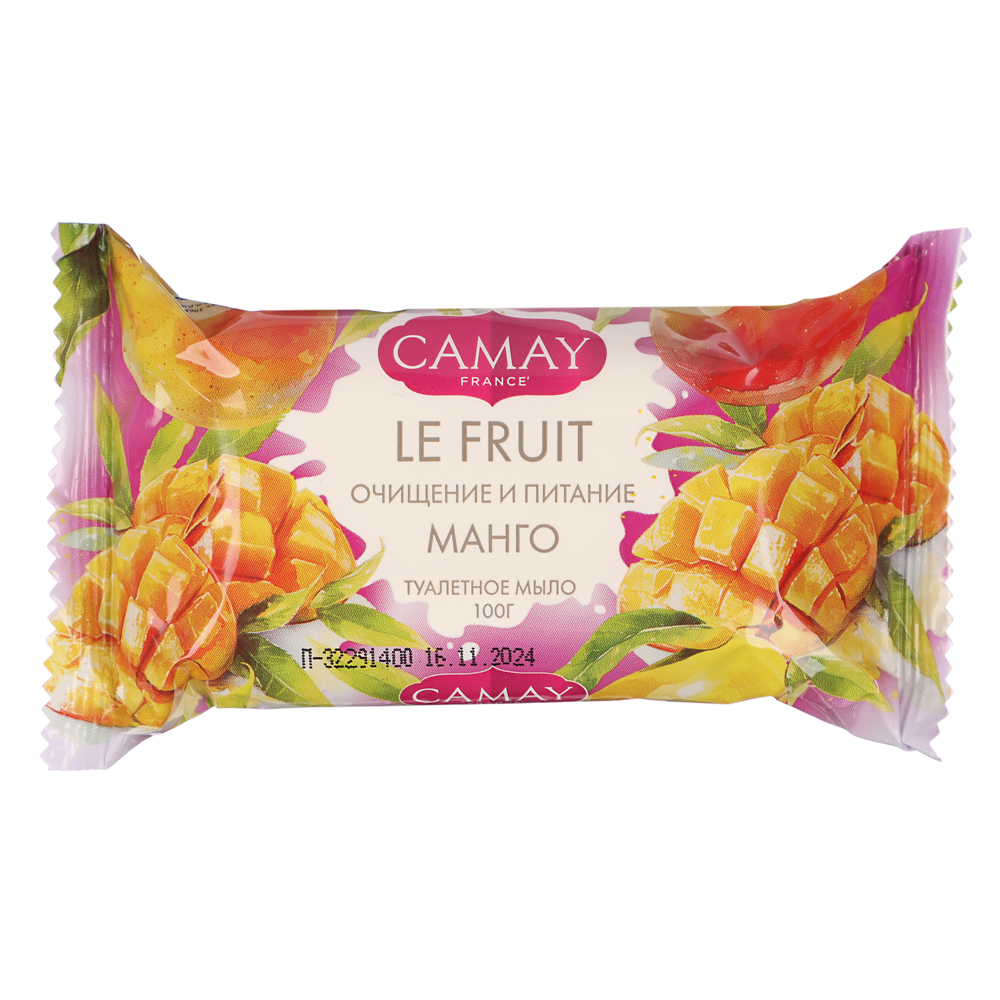 Мыло твердое туалетное CAMAY LE FRUIT Малина/Манго, п/э, 100г - #2
