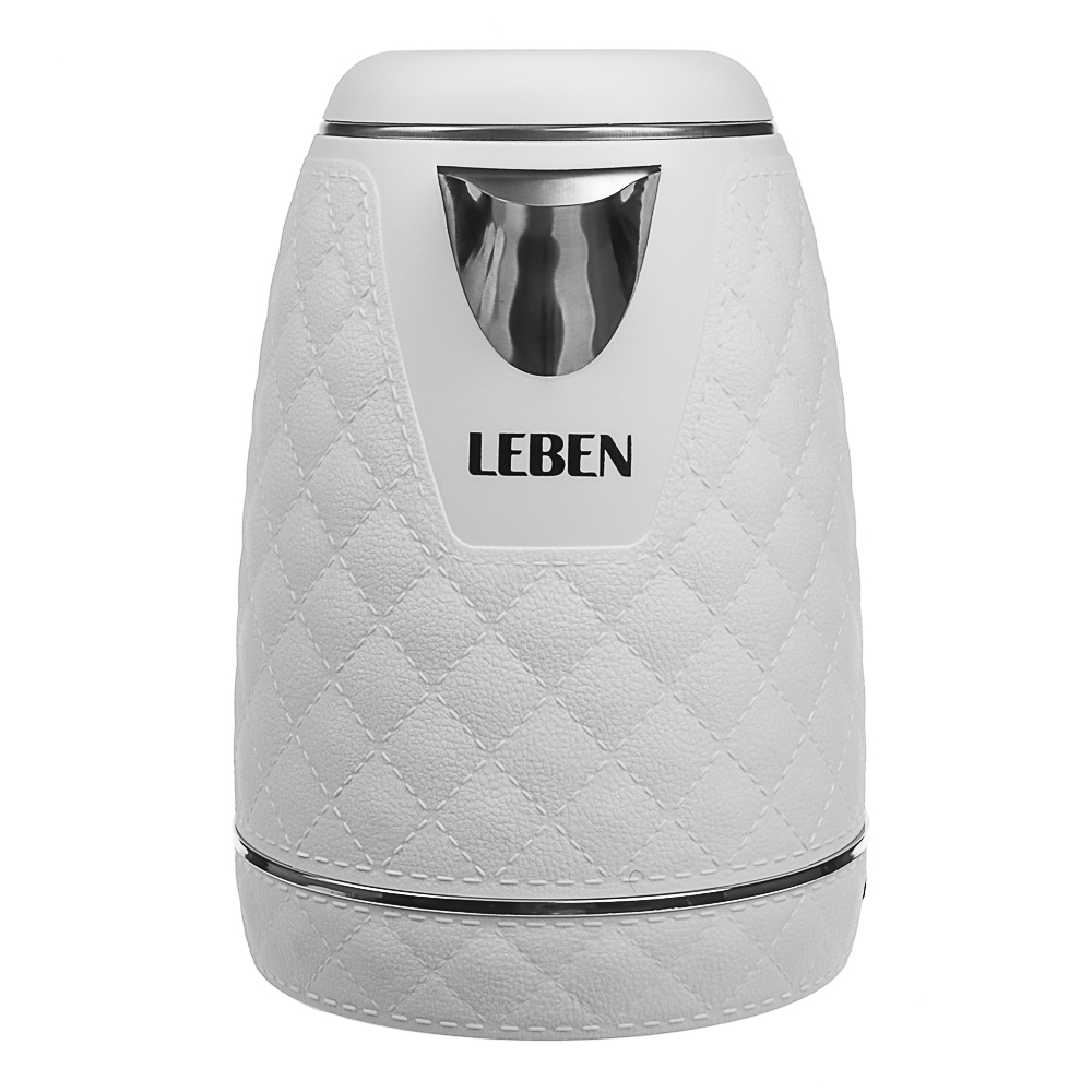 LEBEN Чайник электрический, 1,8 л, 1500 Вт, нержавеющая сталь, пластик, белый - #6