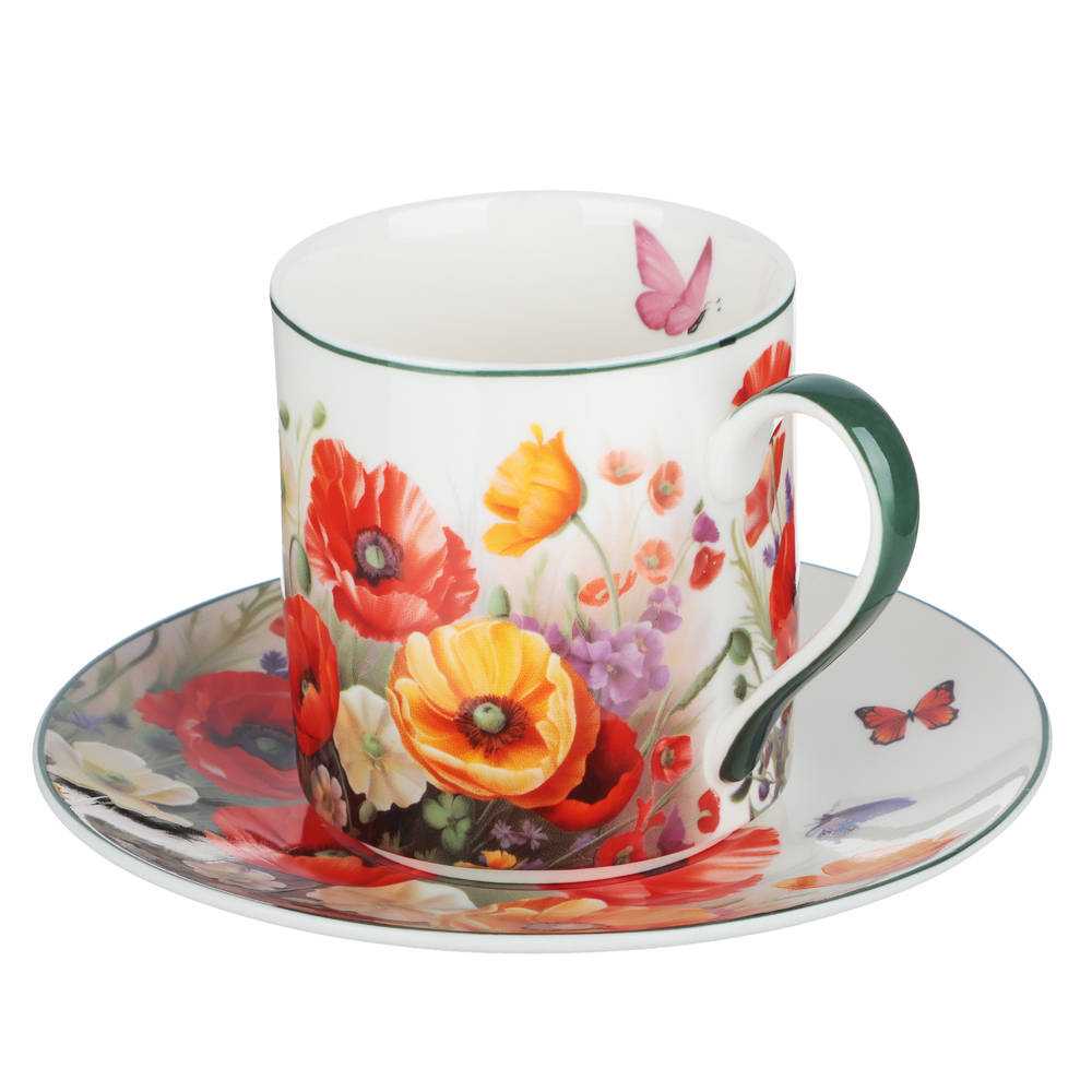 Набор чайный 2 пр., 250мл, MILLIMI, Маки, фарфор - #2