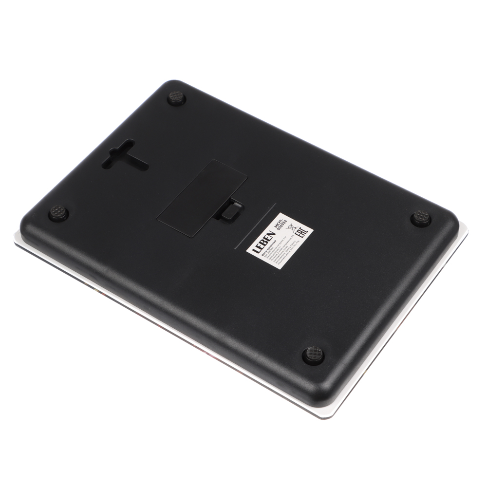 LEBEN Весы кухонные электронные, прямоуг., стекло с дизайном, макс.нагр. 5кг (точн.измер. 1гр) - #4