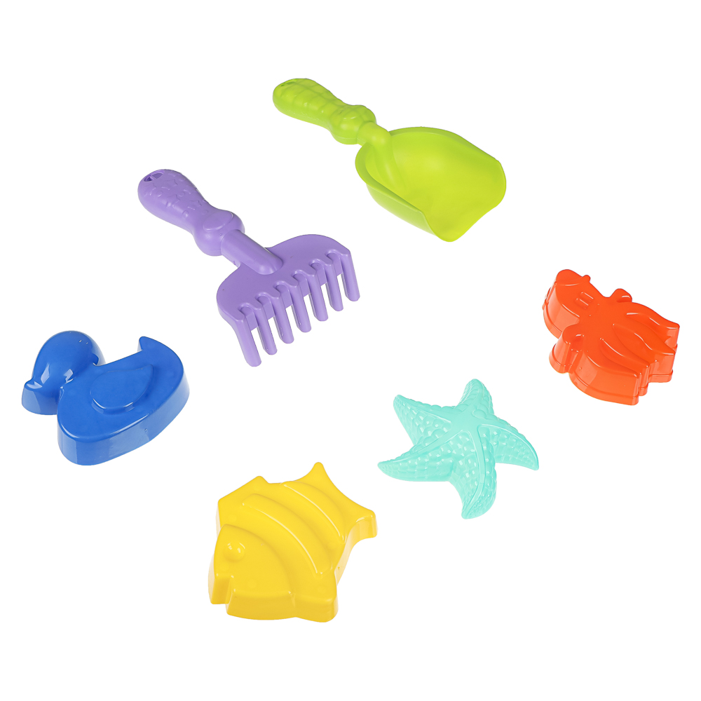 Набор для игры в песке, ИГРОЛЕНД, 6 предметов, пластик, для детей 3+ - #7