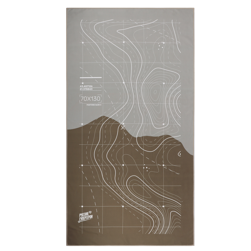 BY РУССКИЕ СУПЕРГЕРОИ Полотенце быстросохнущее из микрофибры, 70х130см, 100% полиэстер, 3 дизайна - #2