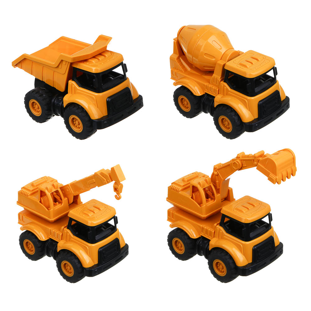 ИГРОЛЕНД Машинка "Спецтехника", инерция, трещотка, подвижные детали, ABS, 10х7,5х6,5 см, 4 дизайна - #2