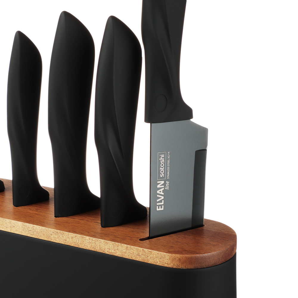 SATOSHI Эльван Набор ножей кухонных 6пр, на подставке - #3